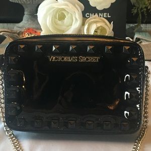 Victoria Secret Patent Studded Shoulder Bag